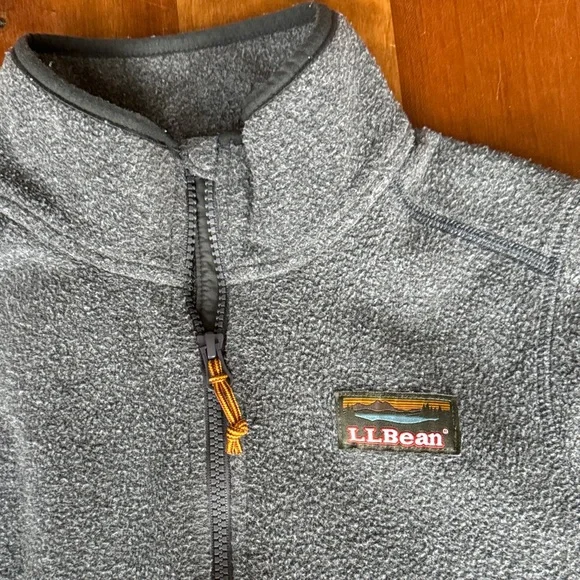 L.L. Bean Gray Fleece Jacket - Picture 2 of 4